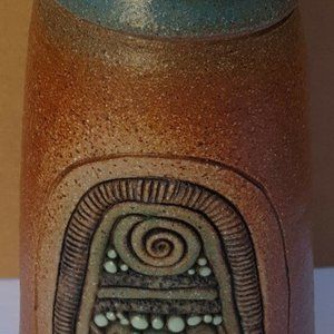 Tall Israel Ceramic Coil Pottery Vase Galia G Hebrew Earth Ware Gluckman Art